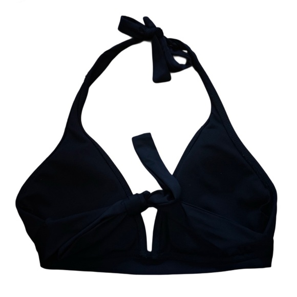 NWOT Women’s Shade & Shore Black Halter Style Bikini Top, size Large - Picture 3 of 3